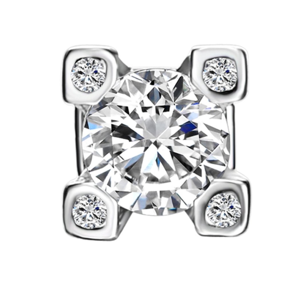 2-CTW Fancy 4 Prong Stud Earrings Made with Swarovski Crystals - Picture 2 of 5